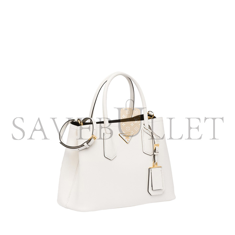 PRADA MEDIUM DOUBLE SAFFIANO LEATHER BAG 1BG775 (33*25*14.5cm)